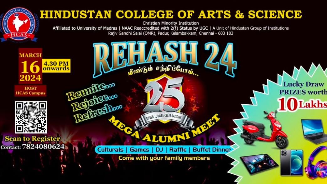 Mega alumni meet Rehash 2024 on 16th March 2024