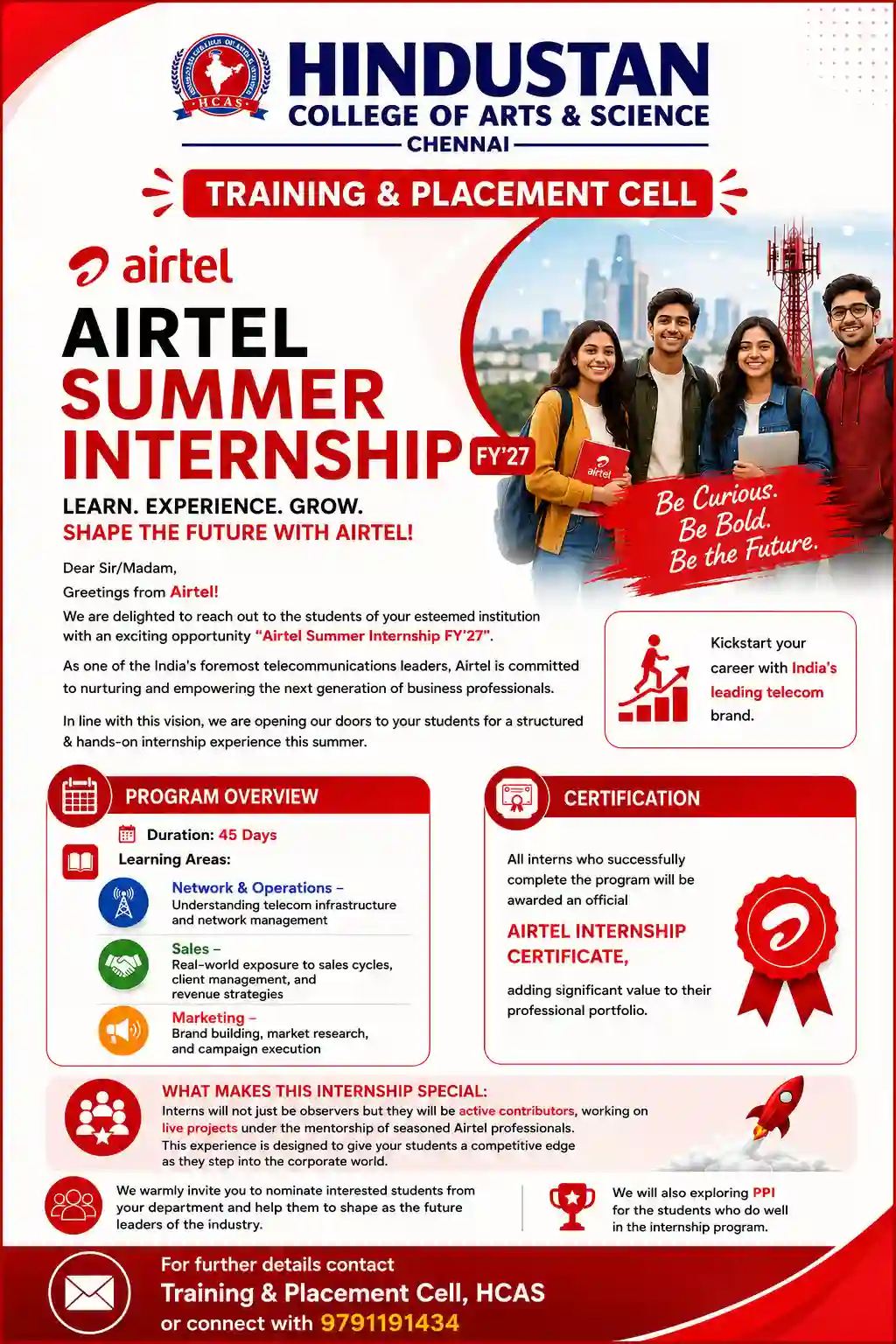 Airtel summer internship FY'27