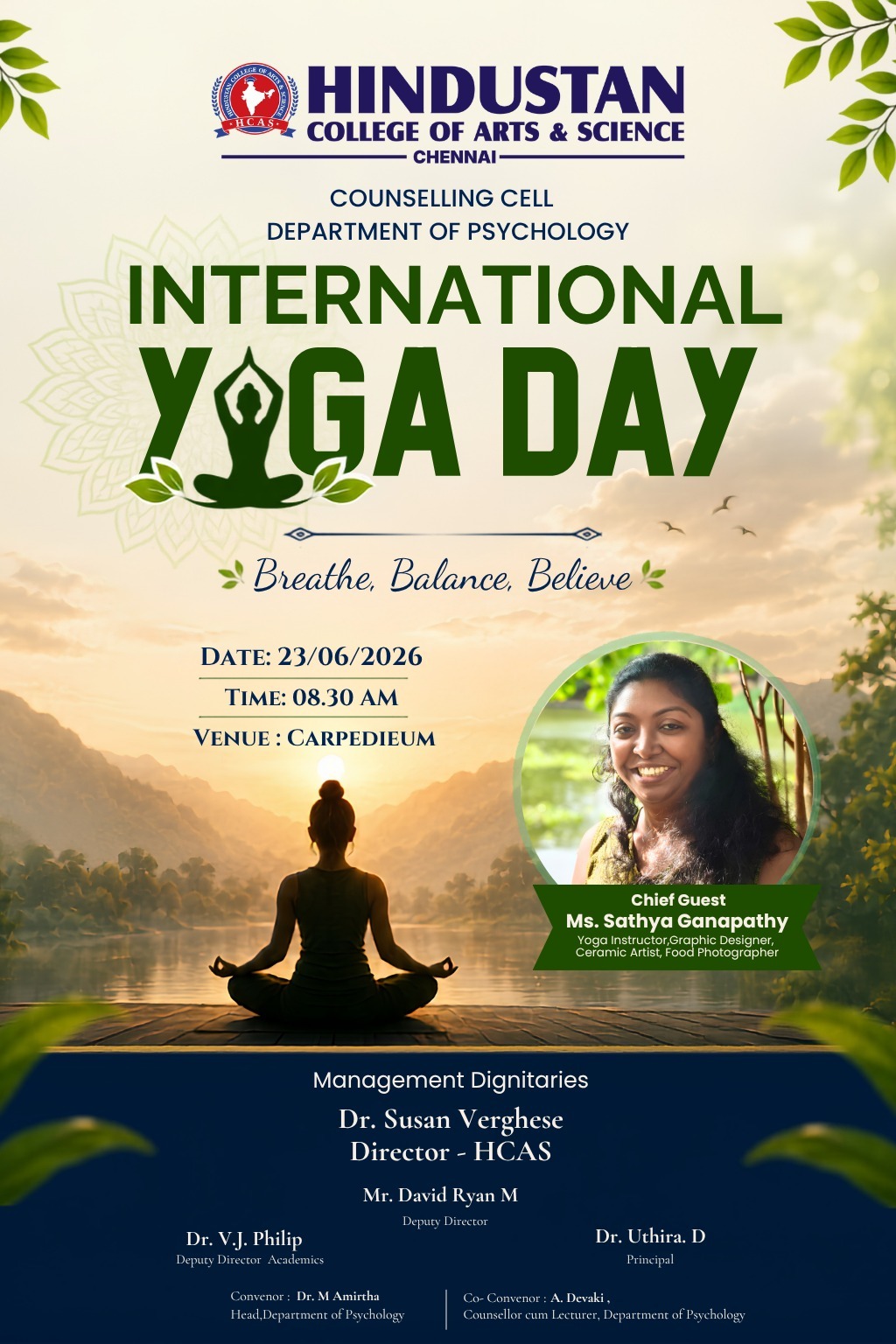 International yoga day on 23rd June 2026