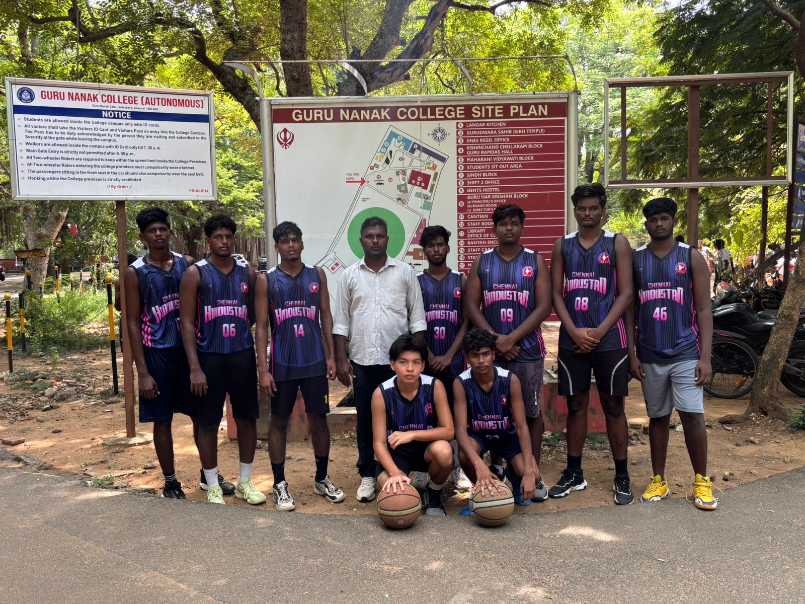 Our students achieved 3rd place in the Basketball Tournament conducted as part of the Madras University A-Zone Championship at Guru Nanak College.