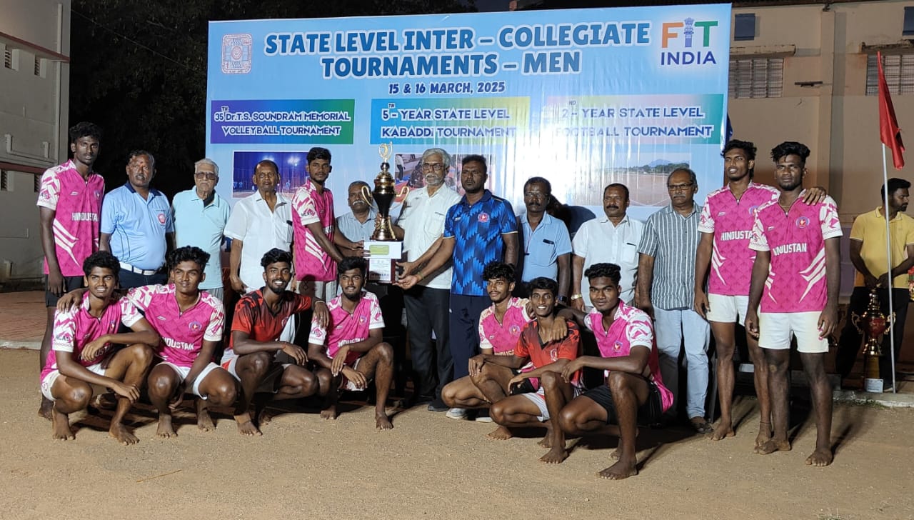 State level volleyball tournament ,Gandhigram University, Winners.