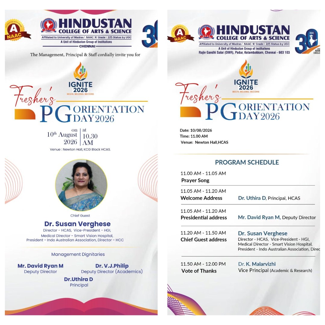 IGNITE 2026: PG Freshers’ Orientation Day