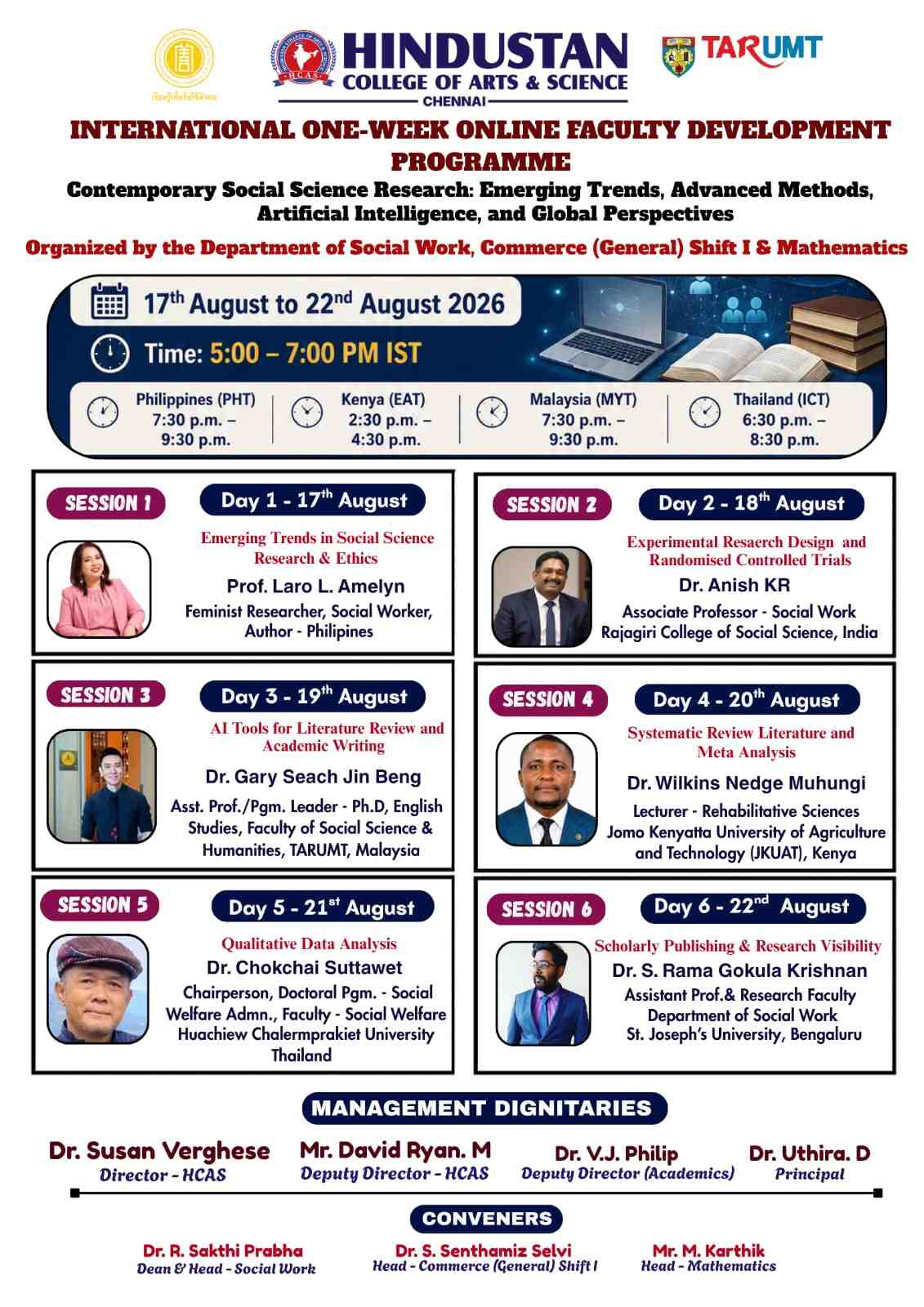 International one week online faculty development programme on 17th August 2026