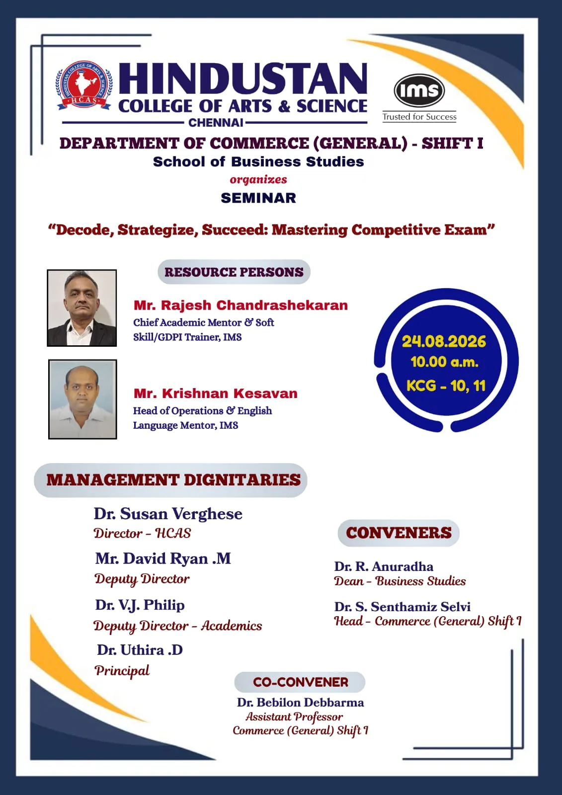 Seminar on Decode, Strategize, Succeed: Mastering Competitive Exams on 24th August 2026