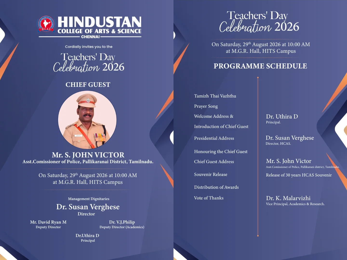 Teacher's Day celebration on 29th August 2026