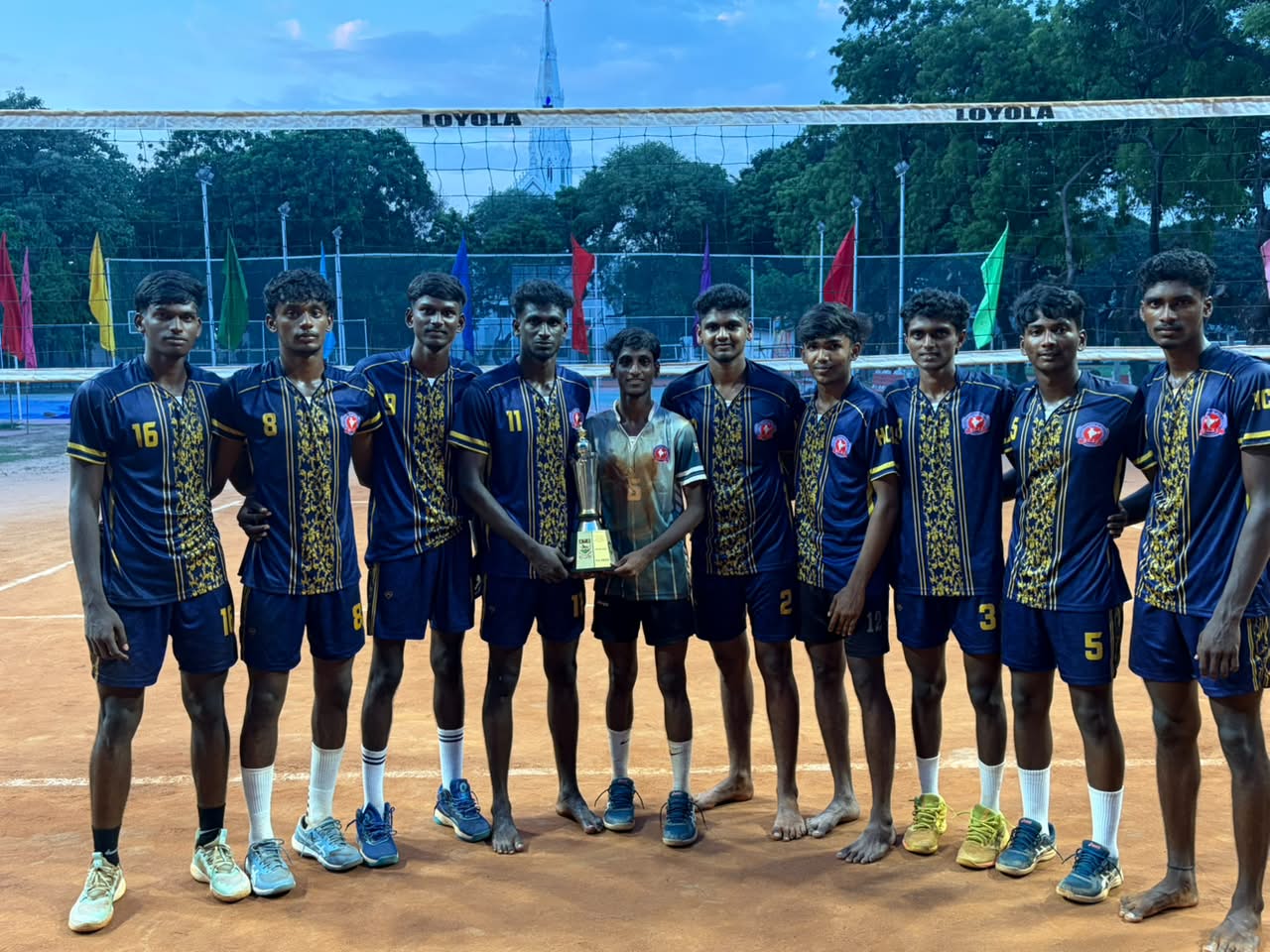 Madras University A-Zone VolleyBall 4th place at Loyola College